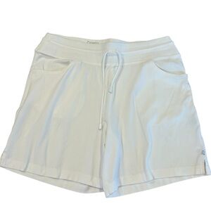 Energy by Chico’s White Cotton Stretchy Shorts 2(12)